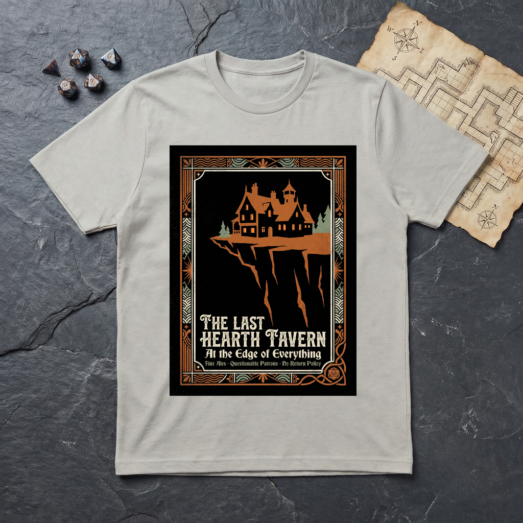 Last Hearth Tavern T-Shirt — Ice Grey