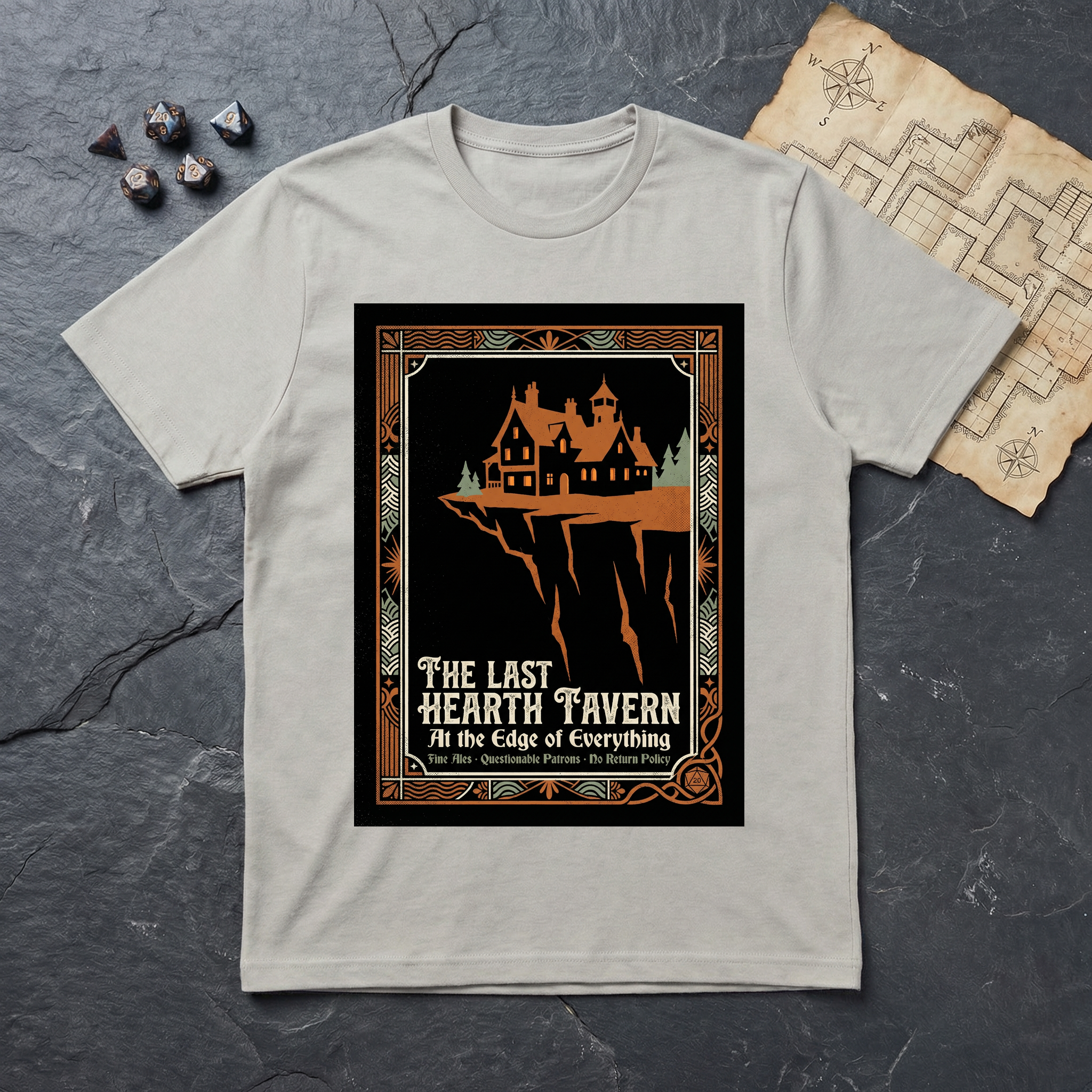 Last Hearth Tavern T-Shirt — Ice Grey