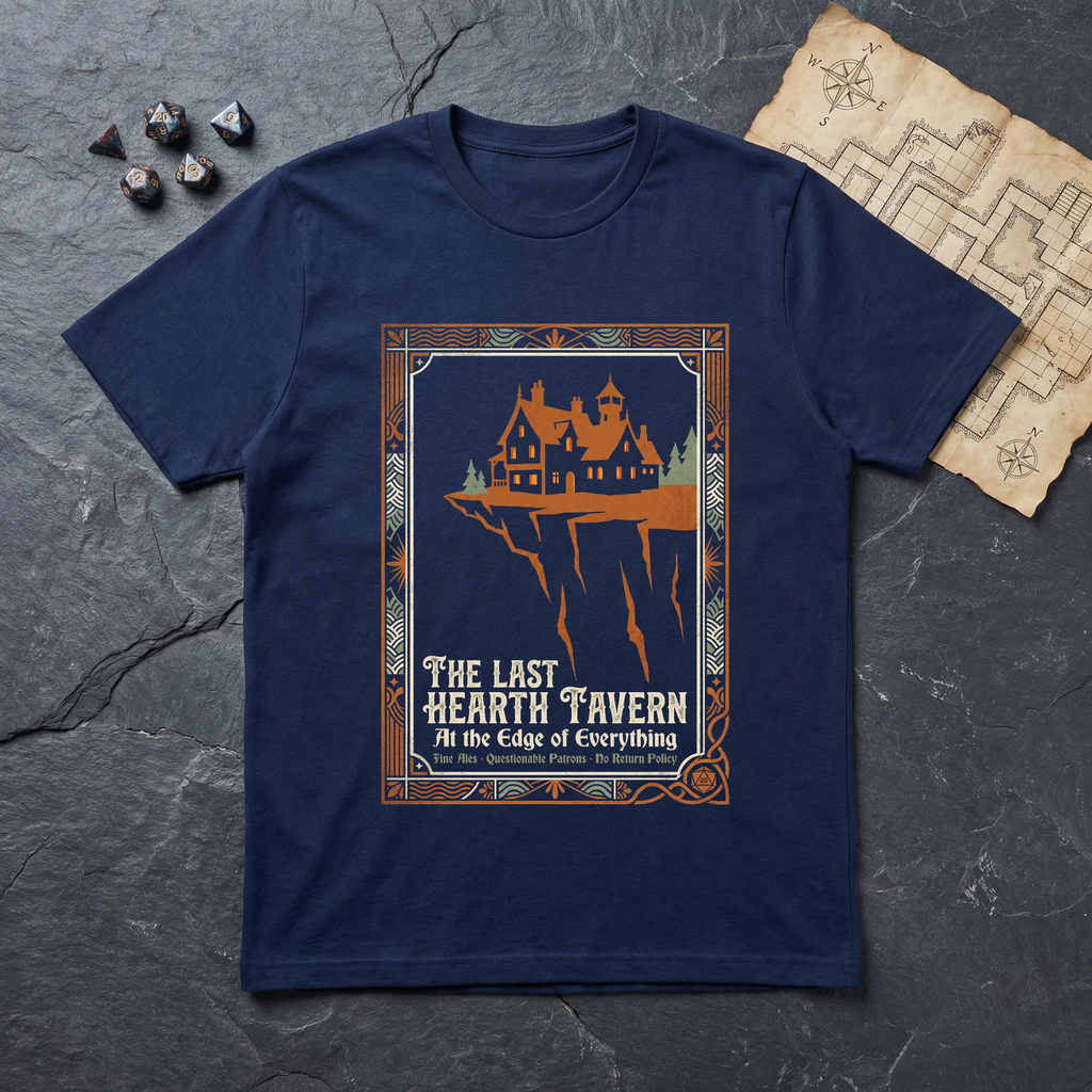 Last Hearth Tavern T-Shirt — Navy