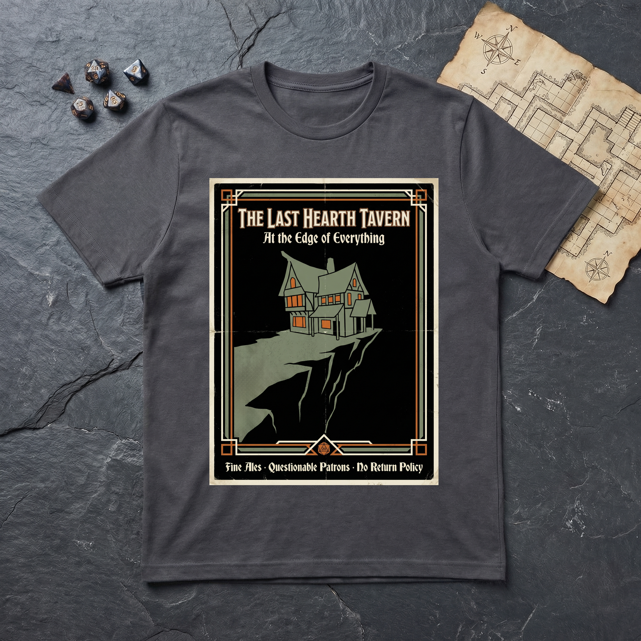 Last Hearth Tavern T-Shirt (V2) — Charcoal