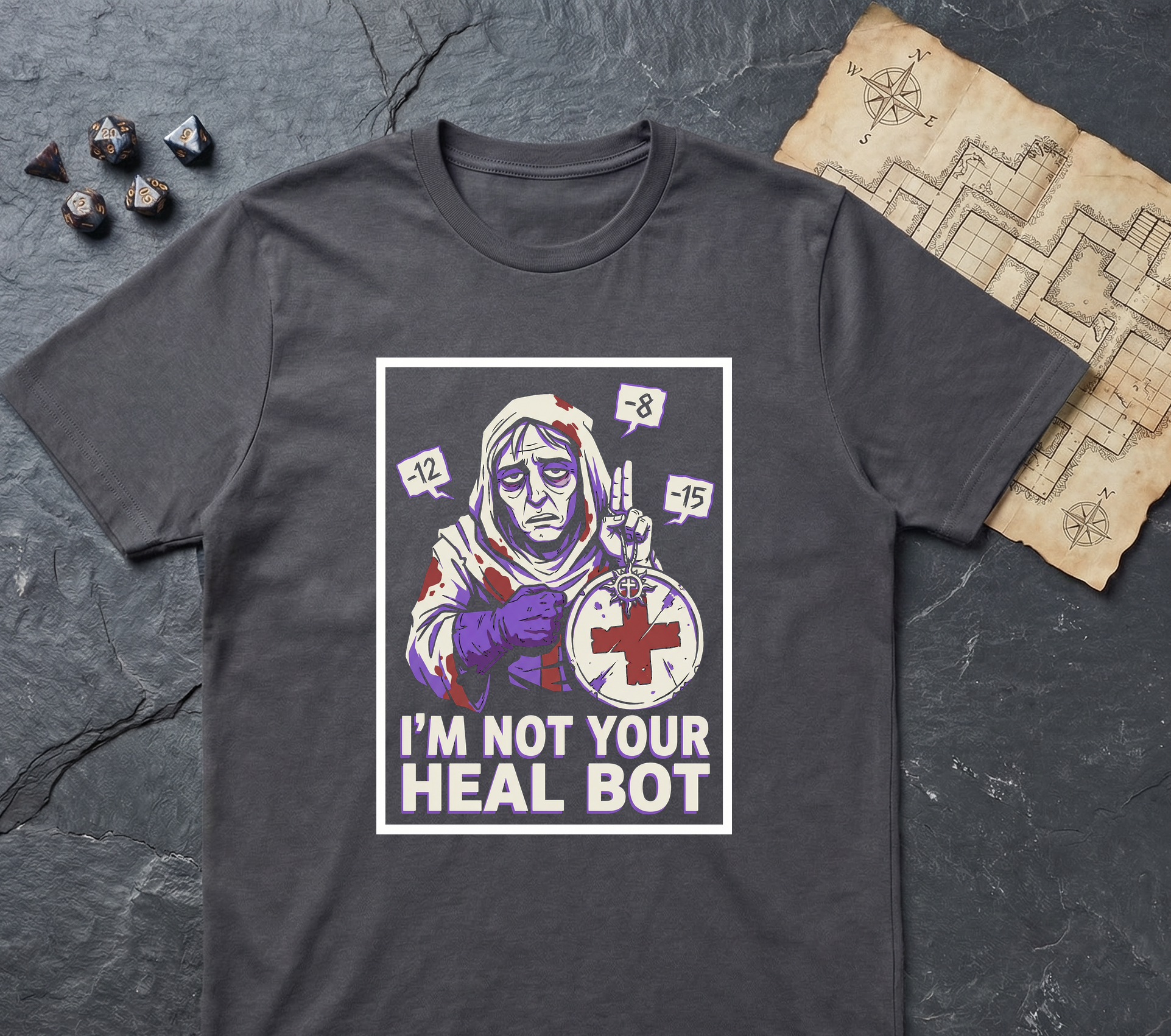 The Last Heal Slot T-Shirt — Charcoal