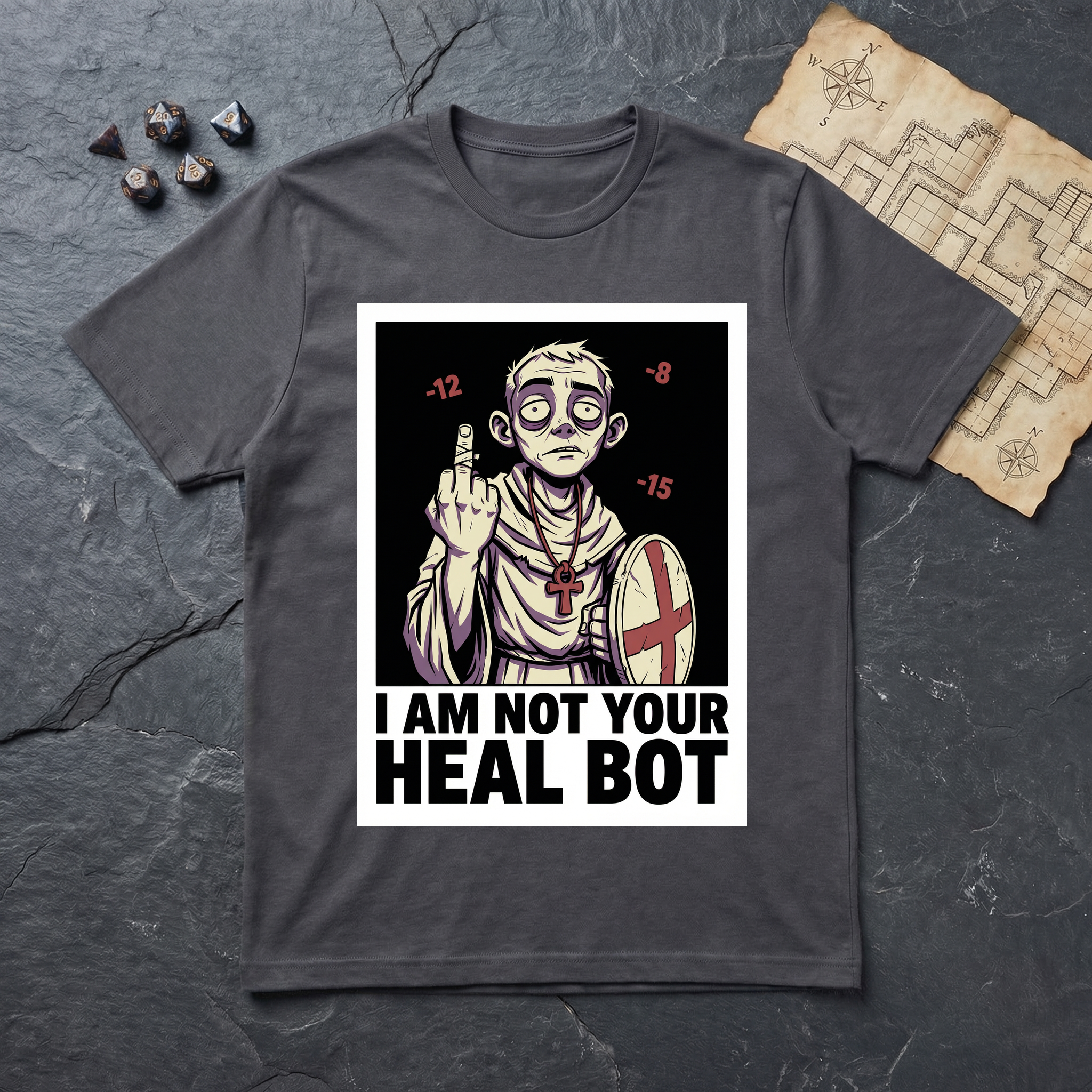 The Last Heal Slot T-Shirt (V2) — Charcoal