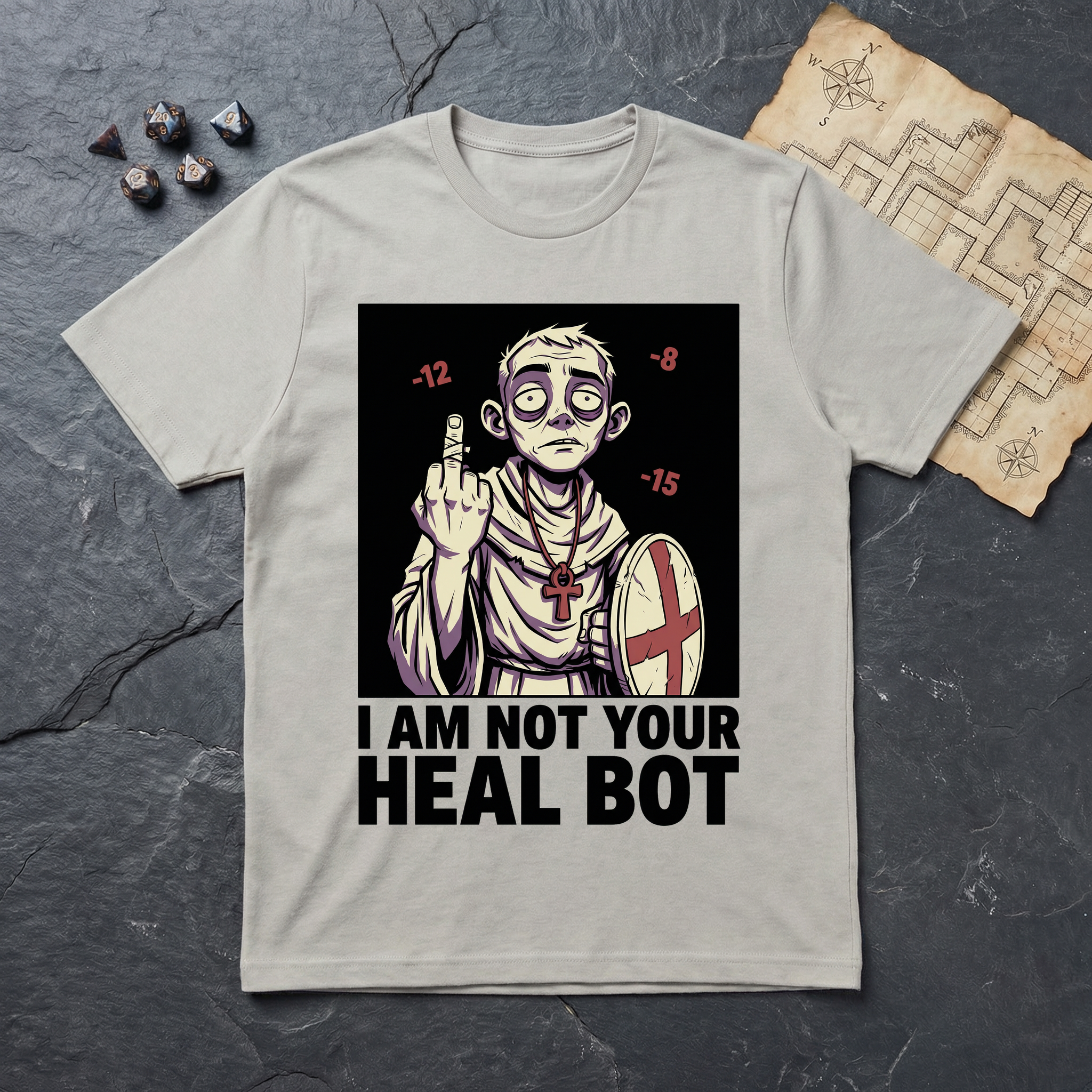 The Last Heal Slot T-Shirt (V2) — Ice Grey
