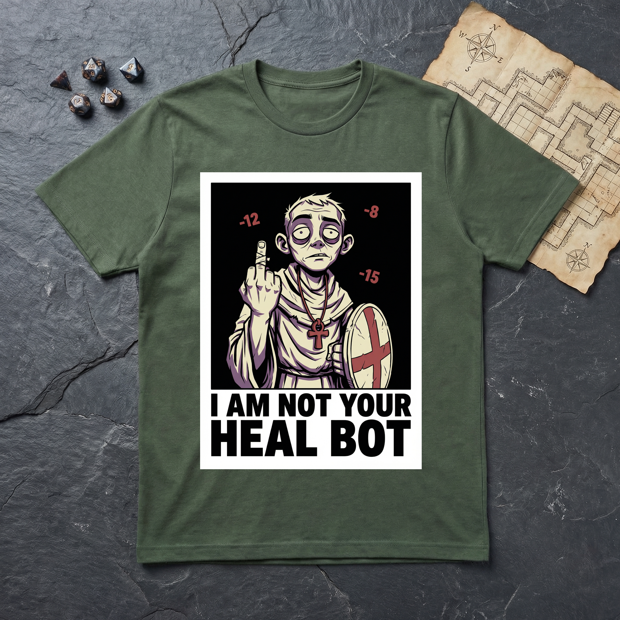 The Last Heal Slot T-Shirt (V2) — Military Green