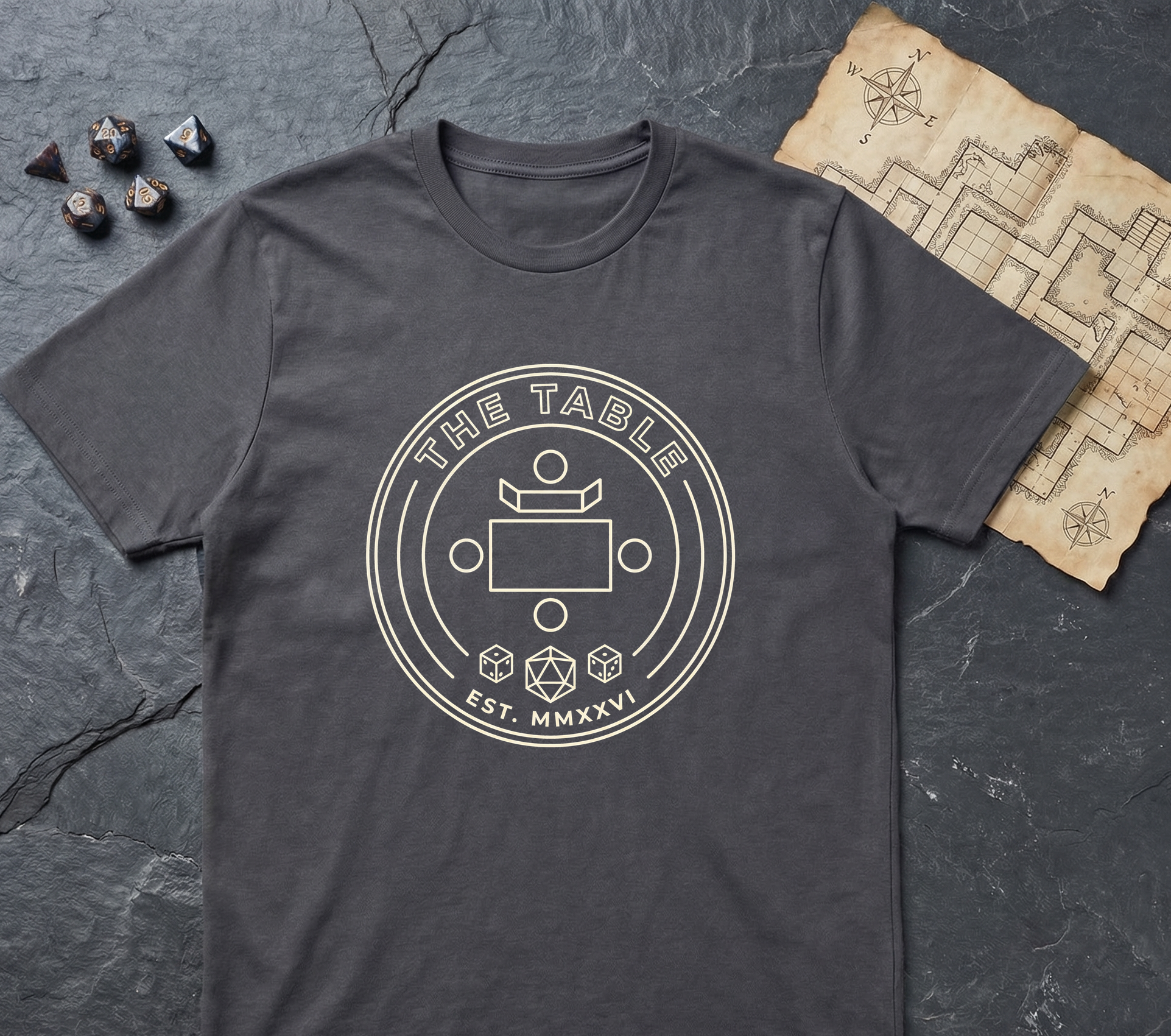 The Table T-Shirt — Charcoal