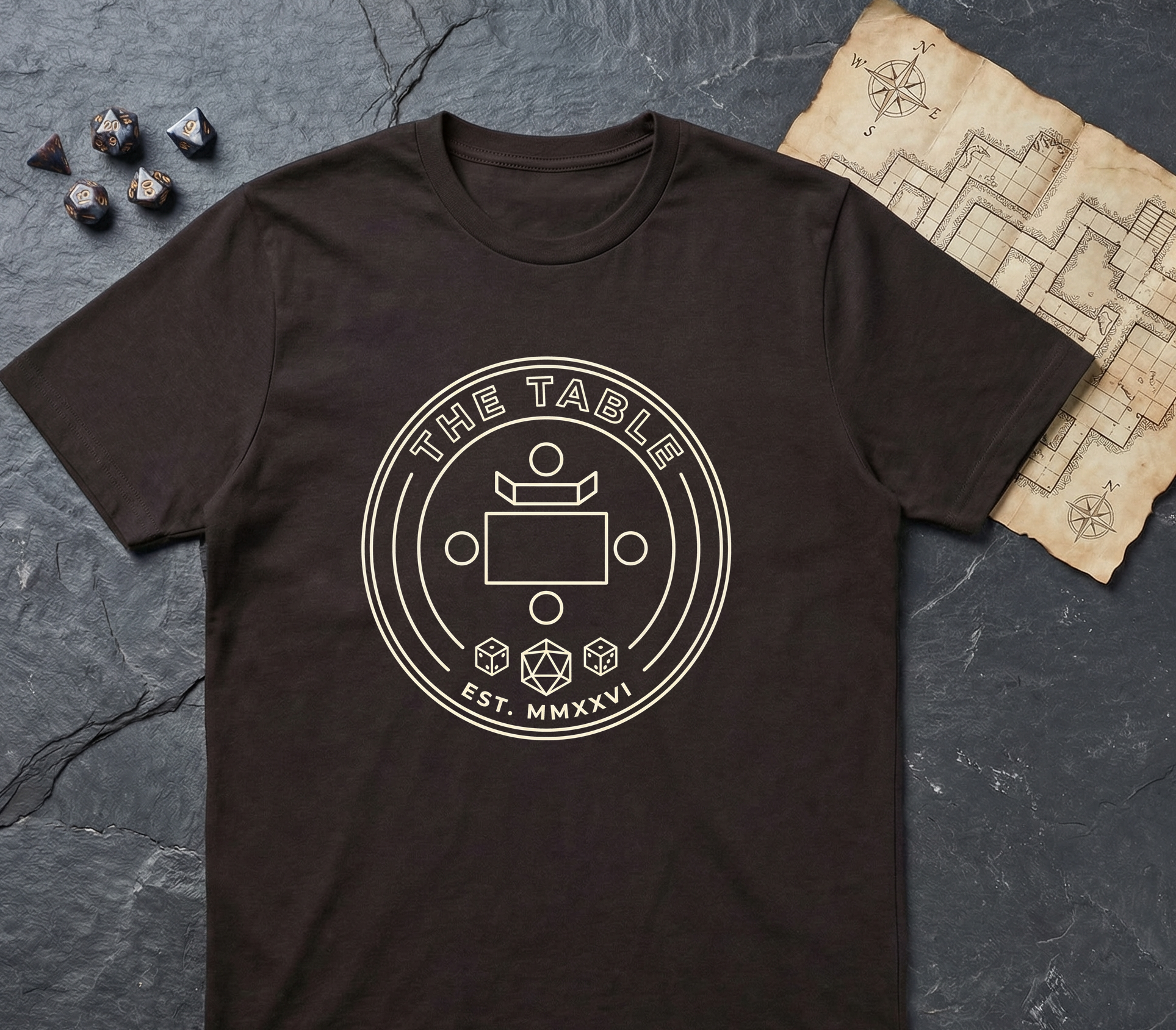 The Table T-Shirt — Dark Chocolate