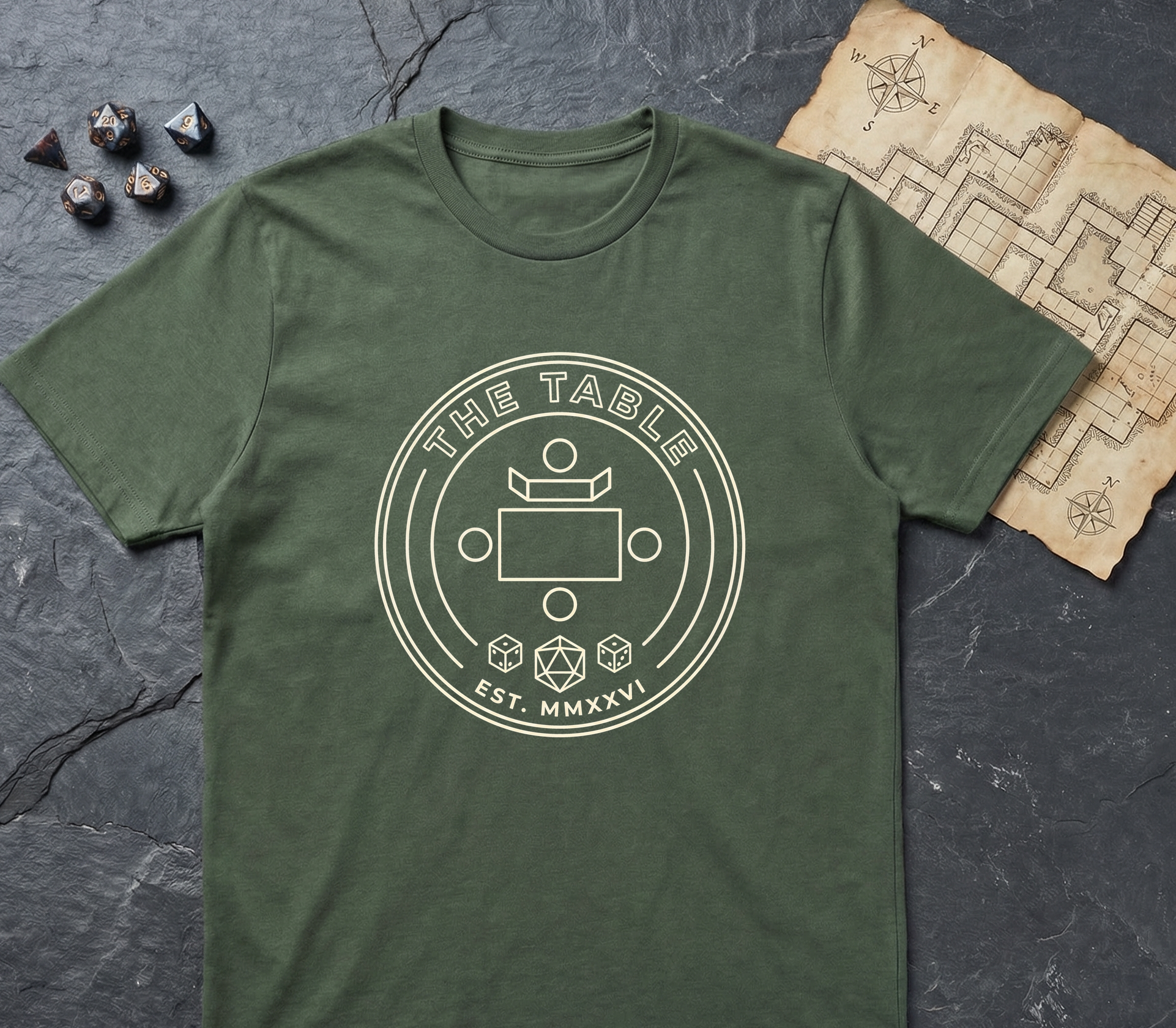 The Table T-Shirt — Military Green