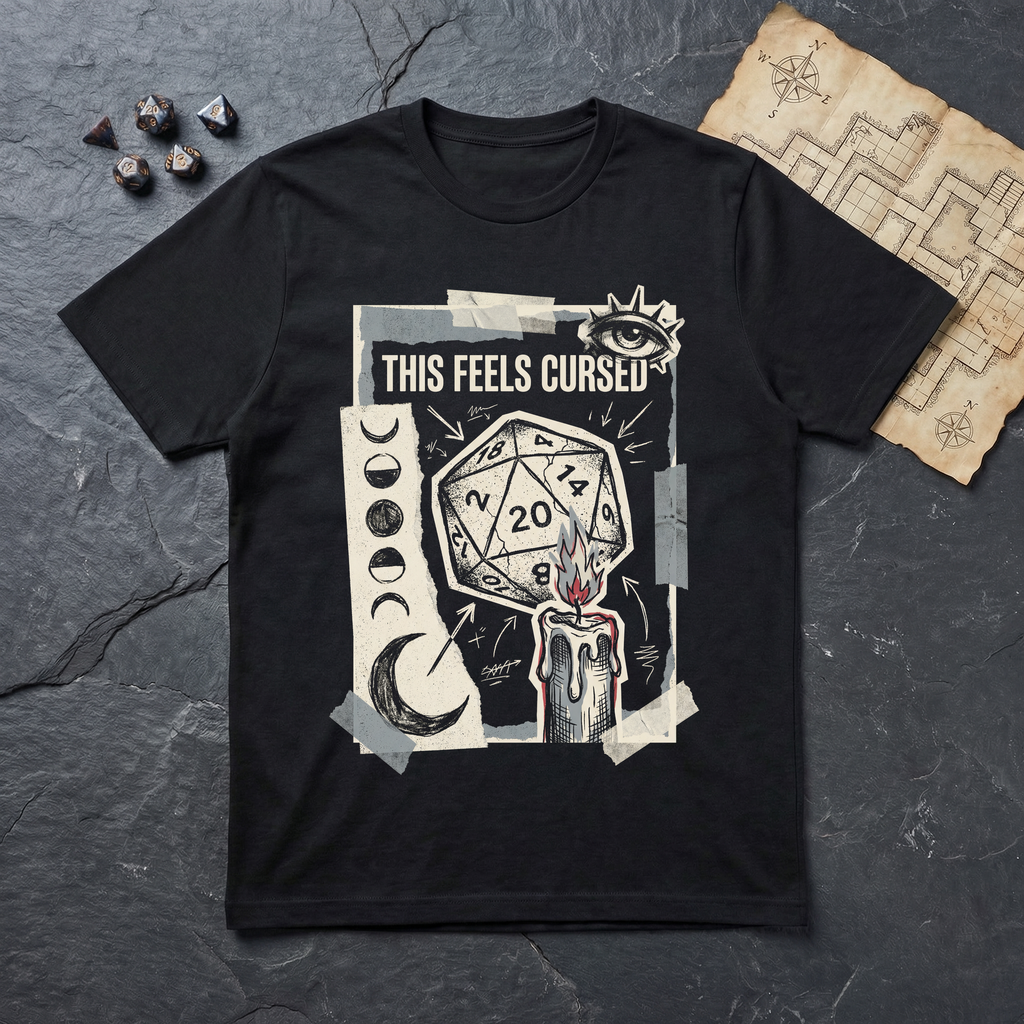 This Feels Cursed T-Shirt — Black