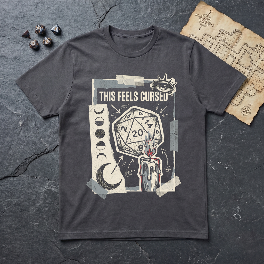 This Feels Cursed T-Shirt — Charcoal