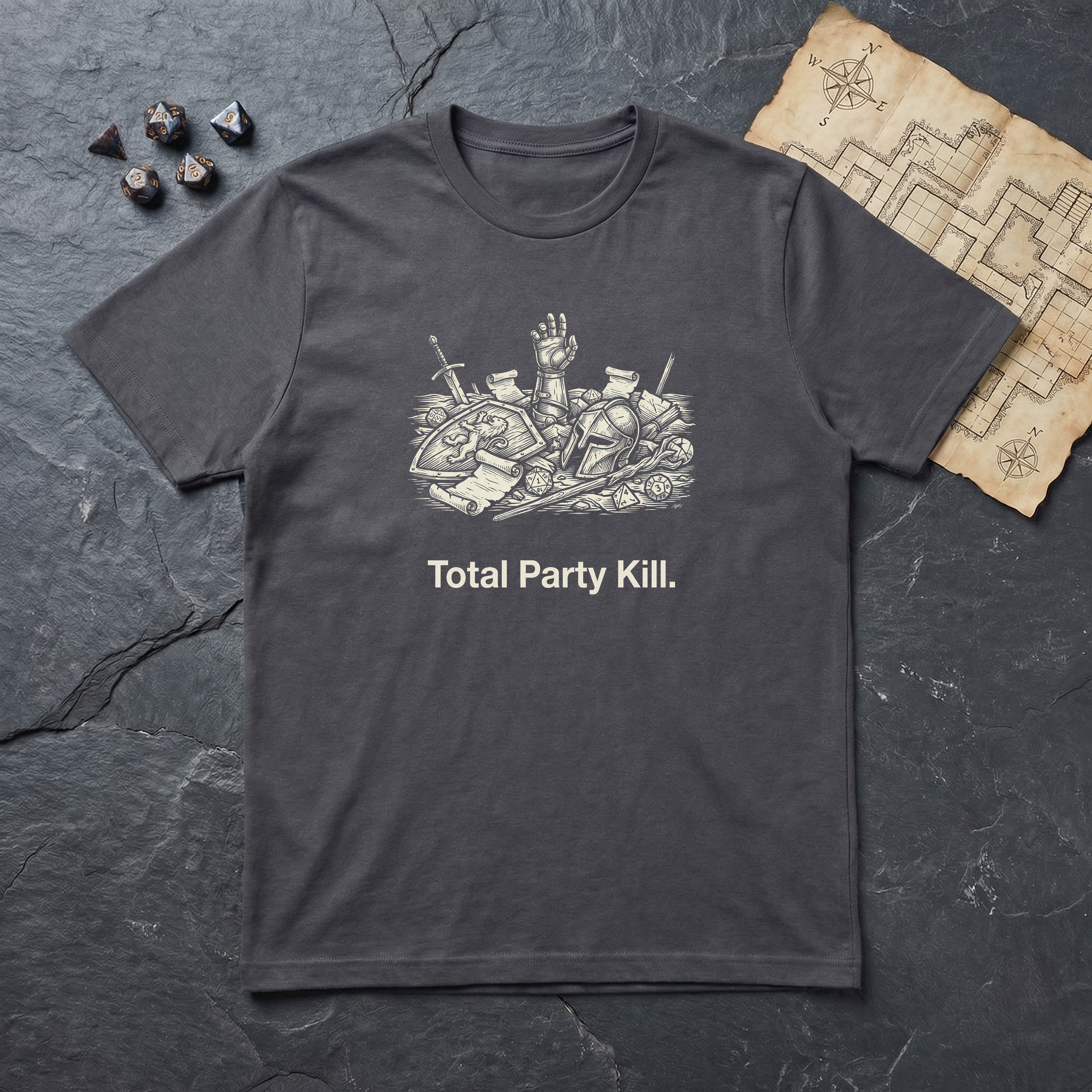 Total Party Kill T-Shirt — Charcoal