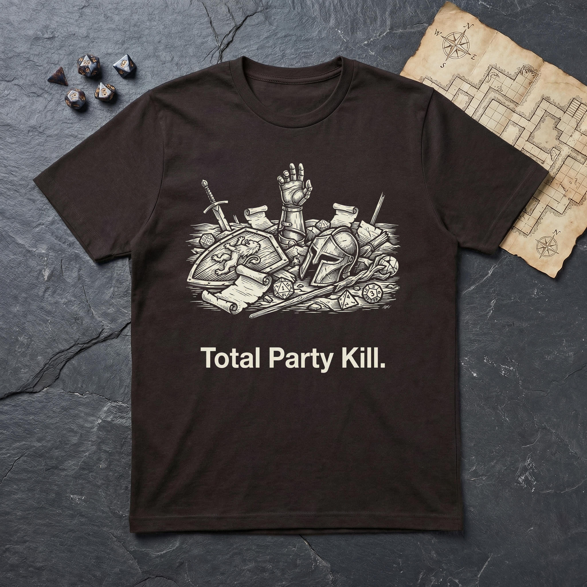 Total Party Kill T-Shirt — Dark Chocolate