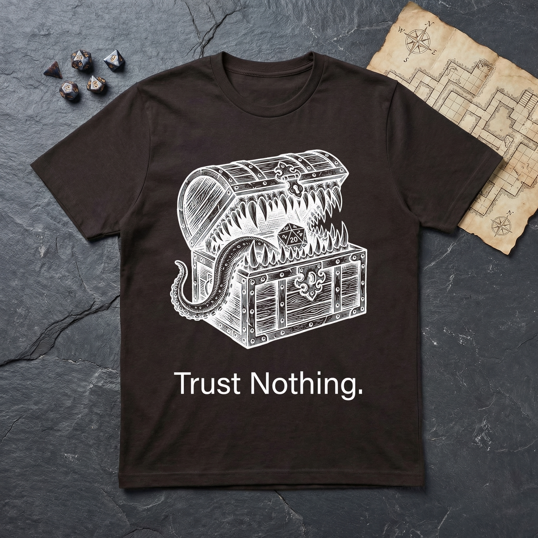 Trust Nothing T-Shirt — Dark Chocolate