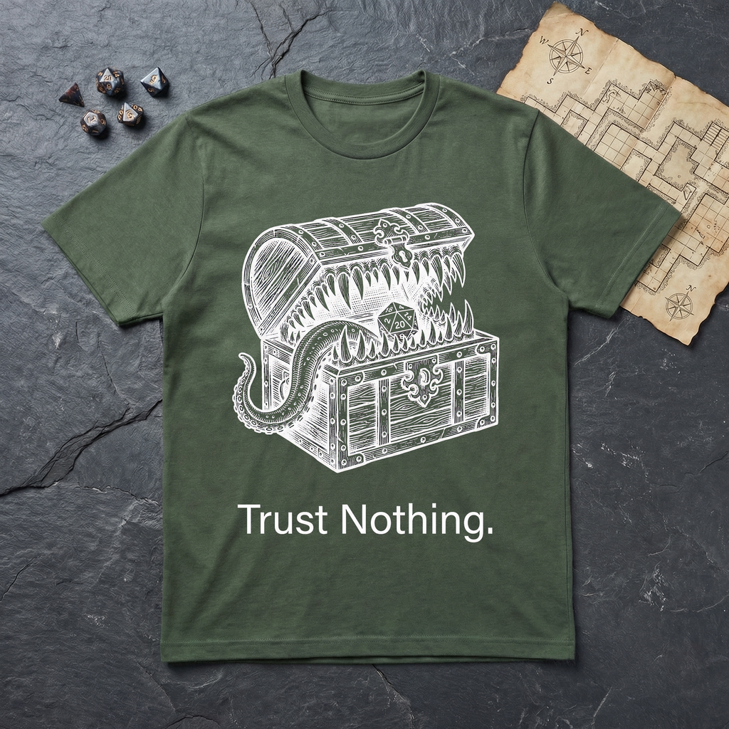 Trust Nothing T-Shirt — Military Green