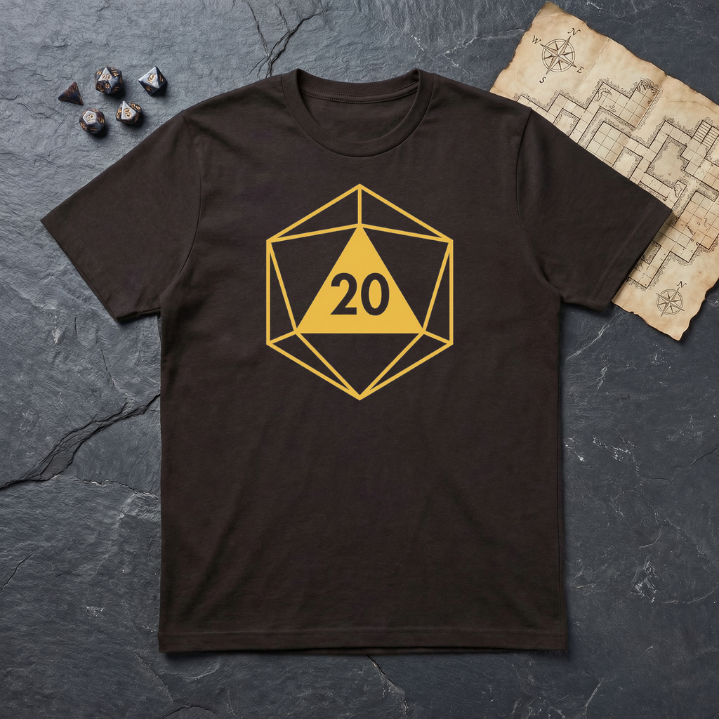 TWENTY T-Shirt - Dark Chocolate Mockup