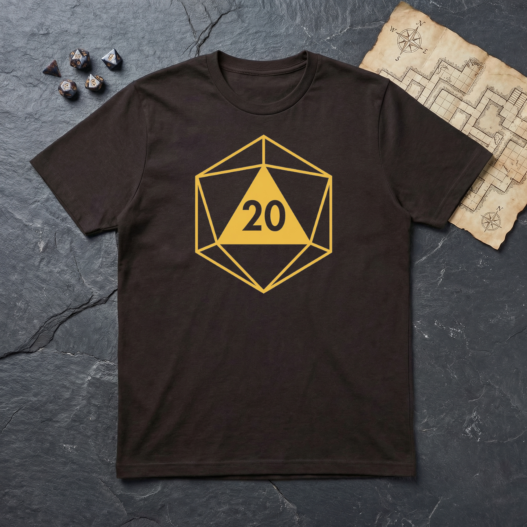 TWENTY T-Shirt - Dark Chocolate Mockup