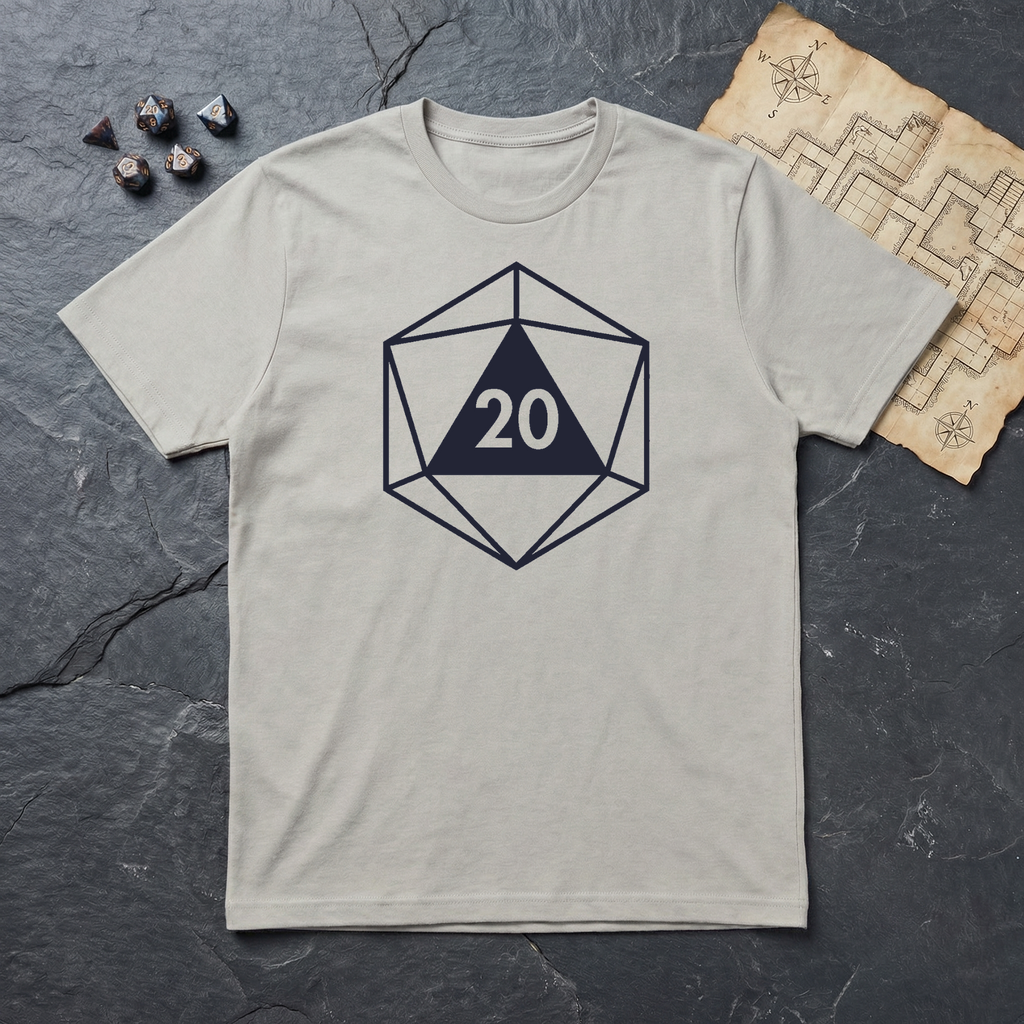 TWENTY T-Shirt - Ice Grey Mockup