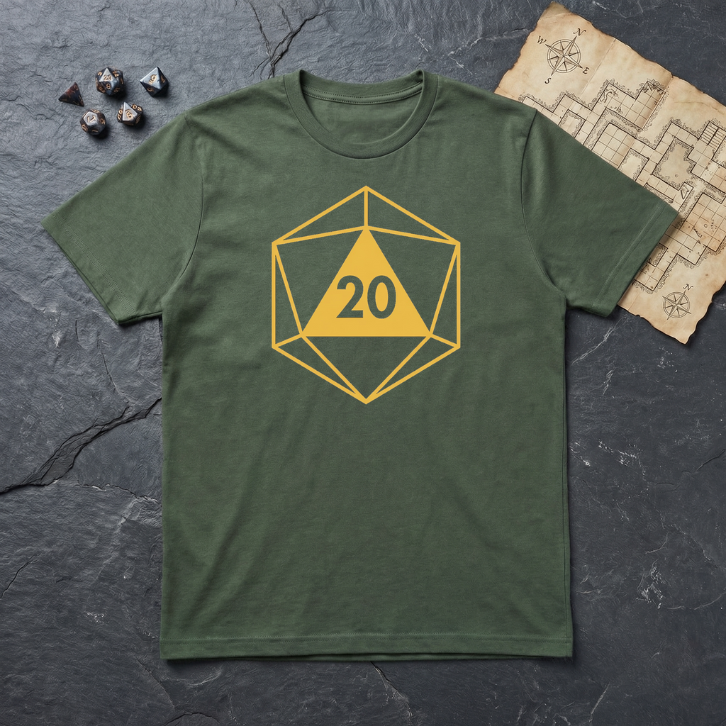 TWENTY T-Shirt - Military Green Mockup