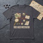 Vibes Based Investigation T-Shirt — Charcoal