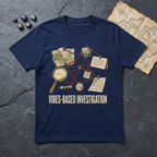 Vibes Based Investigation T-Shirt — Navy