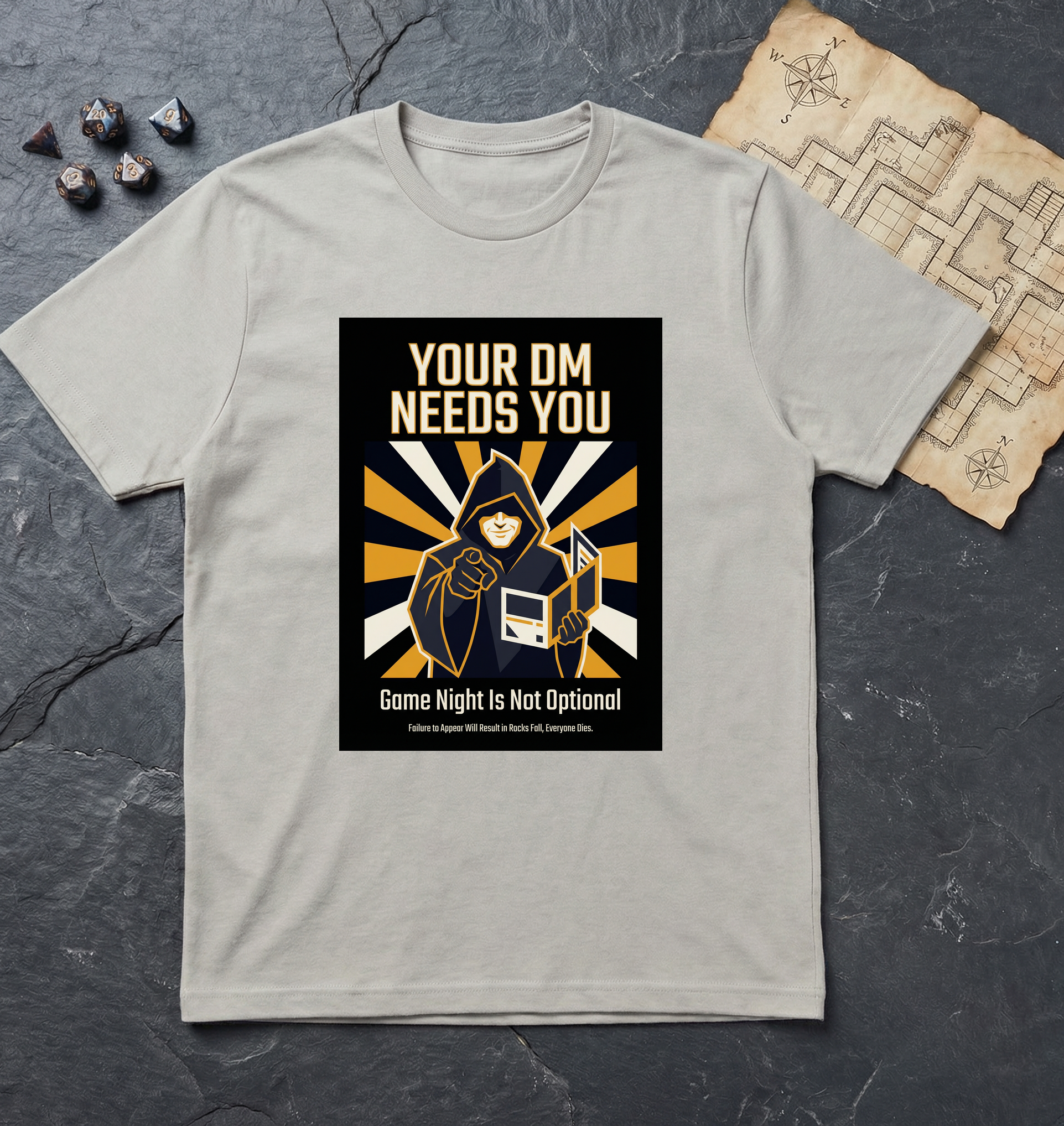Your Dm Needs You T-Shirt — Ice Grey