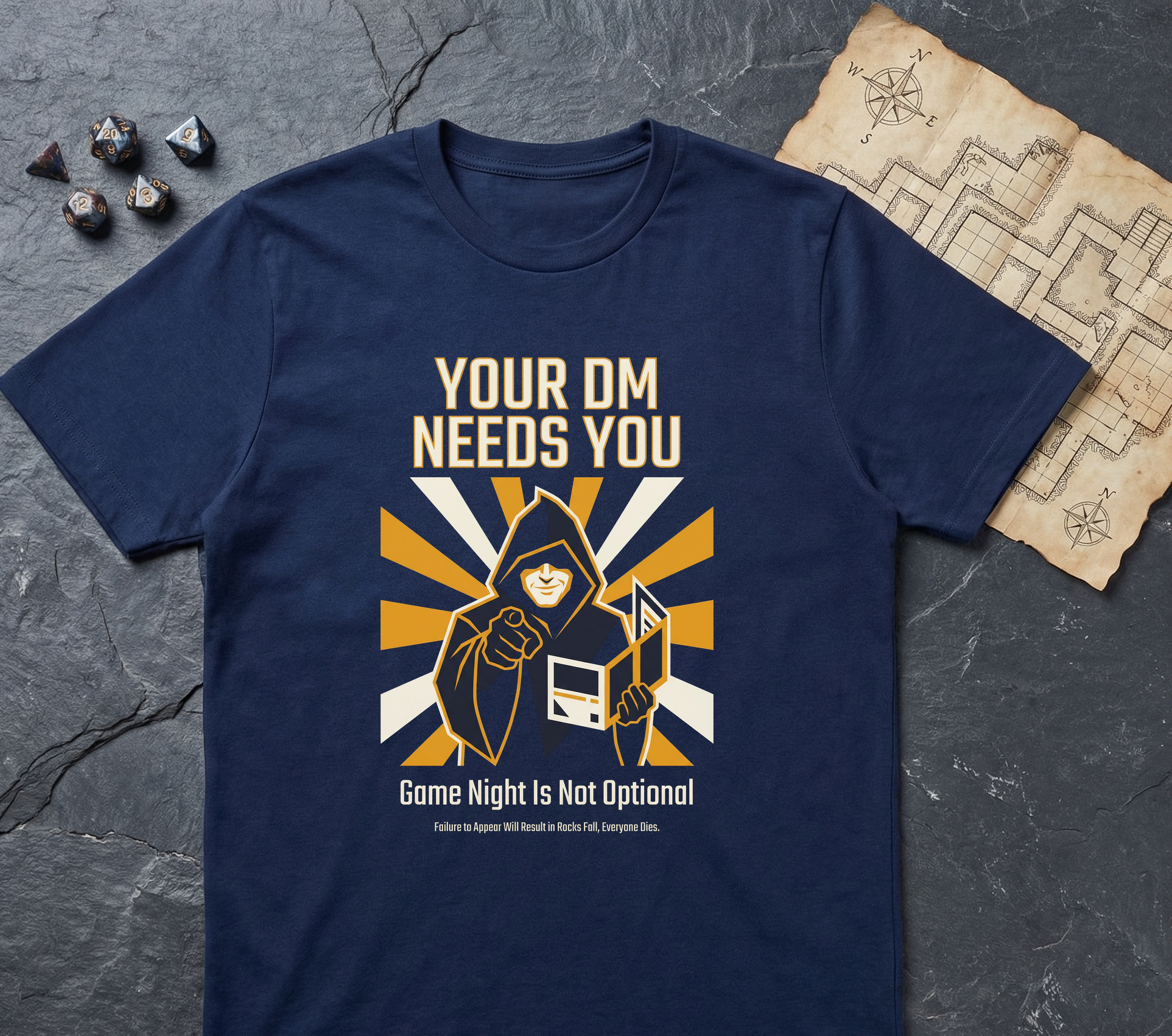 Your Dm Needs You T-Shirt — Navy